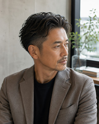 大人の色気を際立たせるツーブロックパーマ