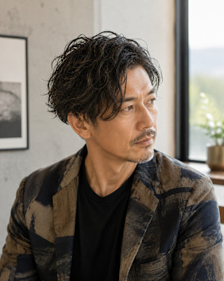色気と動きを引き出す大人のウェーブパーマ