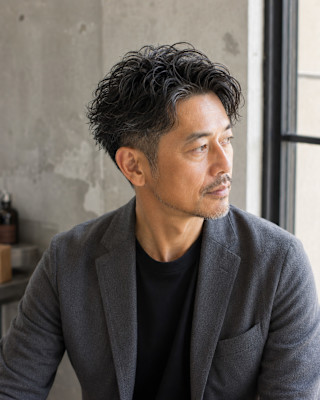 大人の色気を演出するウェーブパーマ