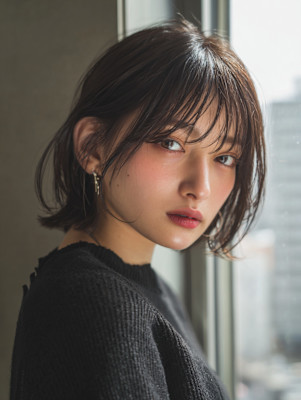 新宿｜暗髪×顔まわりレイヤー
