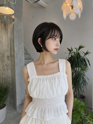 丸みシルエットショートボブ