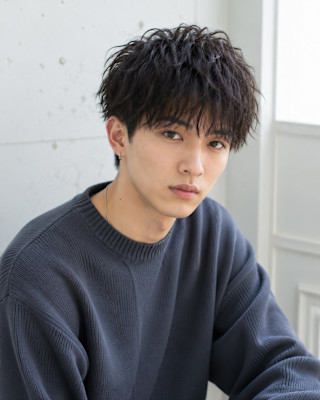 束感スパイラルパーマ×韓国風マッシュ