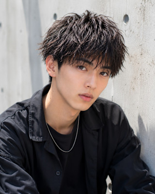 束感シャドウパーマ×韓国風マッシュ