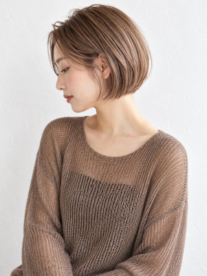 ショートボブ 大人可愛いボブ 似合わせ 30代 オーガニック