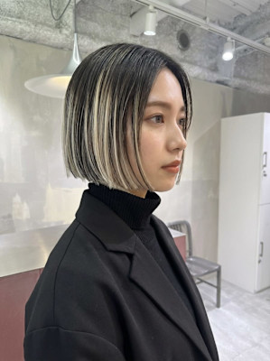 ハイトーンフェイスフレーミングボブ