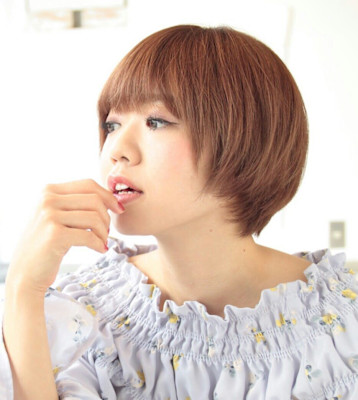 大人可愛い丸みショートボブ