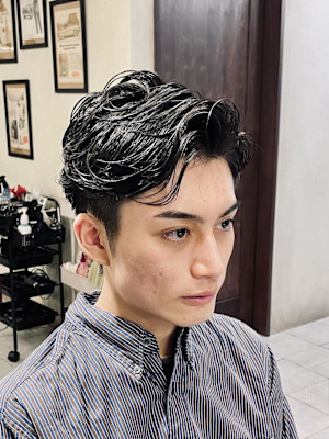 【20代 男性】フェザーパーマ風普通パーマ