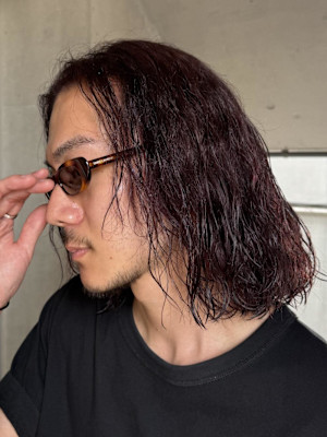 メンズ ハイライト バレイヤージュ 外国人風