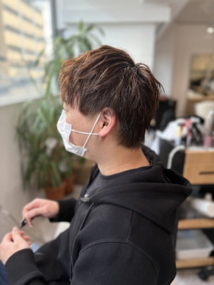 メンズ 20代30代40代◎似合わせカット2ブロック韓国マッ