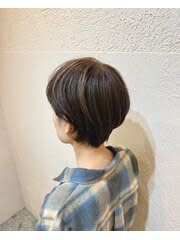 ハイライト　ショート　ベージュブラウン　福岡別府美容室