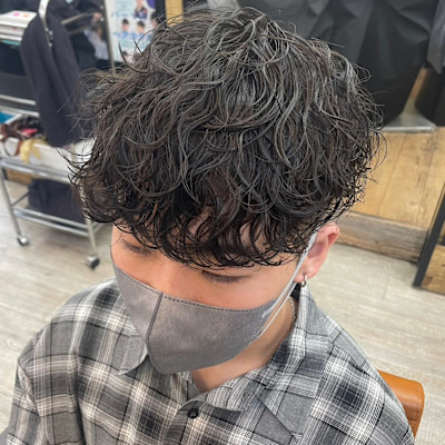 メンズ波巻きパーマ
