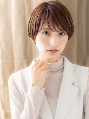 プレトワカラーブリーチなし小顔ナチュラルショート30代40代