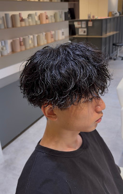 波巻きパーマ