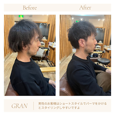 メンズパーマはショートスタイルがお勧めですよ　2093