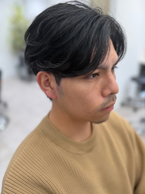 毛流れニュアンスパーマ