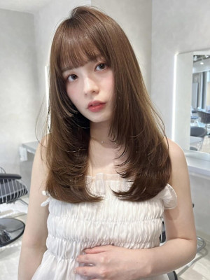 ミニボブフェイスレイヤーゆるめパーマレイヤーカット薄め前髪◎