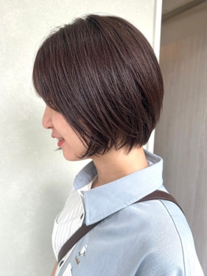 西八王子 顔周りを残した丸みショートレイヤー
