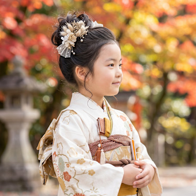 【七五三】7歳着物に♪すっきり高めルーズお団子