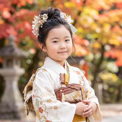 【七五三】7歳着物に♪すっきり高めルーズお団子