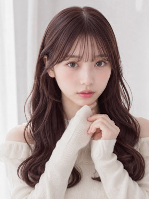 透明感カラー姫カットワンホンレイヤー韓国風パーマグレージュ☆