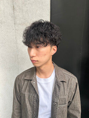 メンズパーマ　スパイラル　ツイスト　【早良区室見美容室】