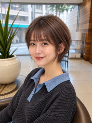 大人かわいいくびれショート