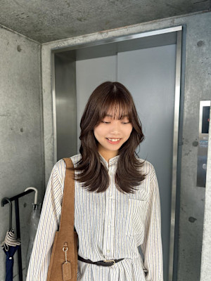 韓国風レイヤー×チョコレートブラウン