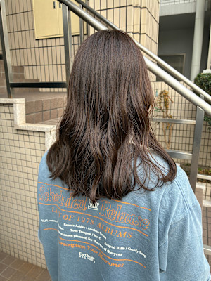 ミントブラウン 透明感カラー 顔周りレイヤー 城南区美容室