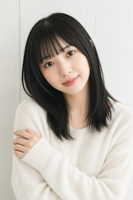 清楚で愛される、軽やかシースルーミディアム