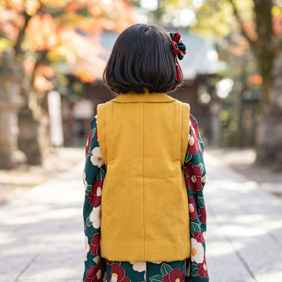 【七五三】3歳♪レトロ可愛いふんわり内巻きおかっぱボブ