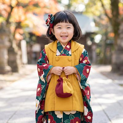 【七五三】3歳♪レトロ可愛いふんわり内巻きおかっぱボブ