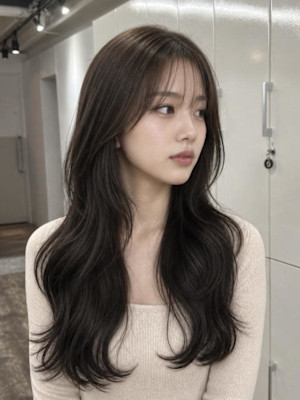 くびれ韓国風ロングレイヤー