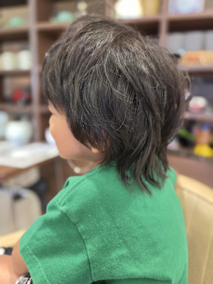 キッズ　ウルフカット
