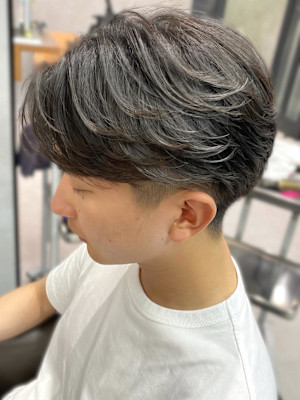 銀座メンズヘアダウンバングスペインカールツイストスパイラル