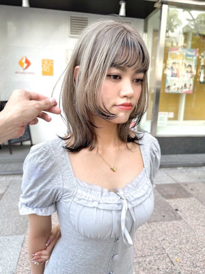 名古屋栄美容室　エンドカラー/ウルフカット/顔まわりレイヤー