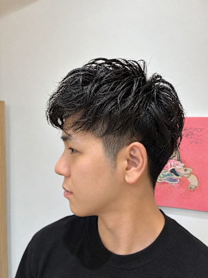 ビジネス×緩めツイストスパイラル×メンズパーマ
