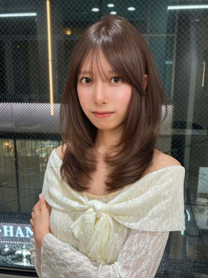 内巻きワンカールセミロング
