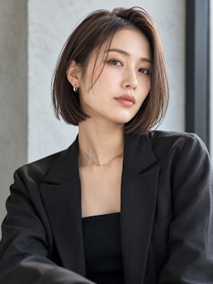 池袋髪質改善｜艶髪ストレート×大人ボブ