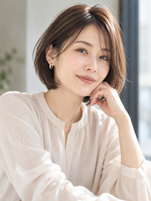 40代大人女性×髪質改善｜柔らか艶髪ボブ