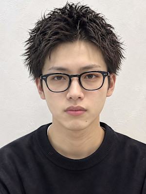 銀座メンズヘアダウンバングスペインカールツイストスパイラル