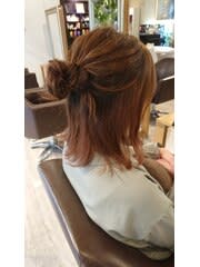 大人可愛いハーフアップアレンジ