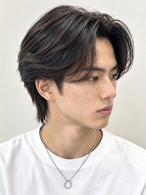 銀座メンズヘアダウンバングスペインカールツイストスパイラル