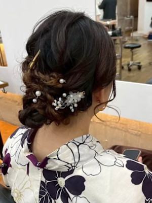 浴衣にぴったりヘアセット*