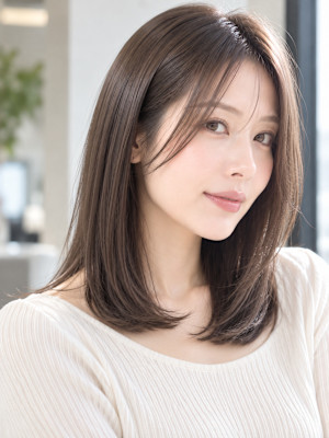 30代大人女性｜酸性ストレート×柔らか艶髪ミディアム