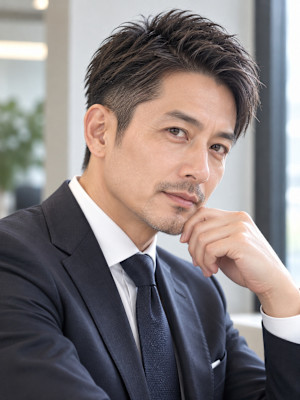 40代メンズ｜清潔感のある大人ビジネスショート