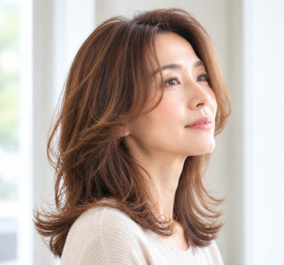 ゆるやかなカールで上品な大人のロング