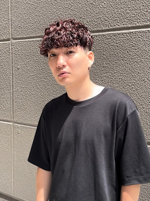 メンズニュアンスパーマスペインカール韓国マッシュ名古屋栄前髪