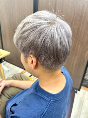 西八王子 メンズホワイトベージュショート