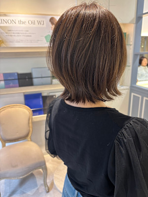 朝楽にしたい方、肩につかない長さのくびれボブ赤羽