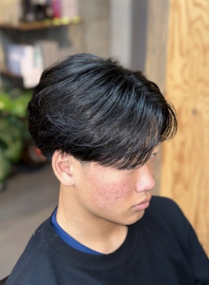 毛流れセンターパート